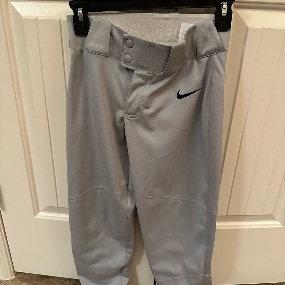 Nike Boys Light Gray Baseball Pants